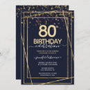 Buscar 80 invitaciones de cumpleaños Fiesta