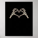 Buscar corazón esqueleto posters Adorable lindo