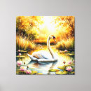 Buscar cisnes lienzos Estanque