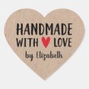 Buscar corazones hechos a mano pegatinas Hecho con amor