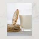 Buscar leche y galletas postales Bebida
