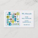 Buscar profesor escuela elemental de tarjetas de visita Alfabeto