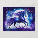 Buscar unicornio azul postales Acuarela