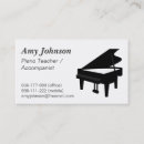 Buscar piano cola de tarjetas de visita Elegante