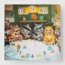 Buscar cigarro relojes de pared Gato