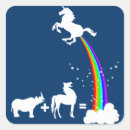 Buscar unicornio divertido pegatinas Arco iris