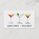 Buscar martini tarjetas de visita Mixólogo
