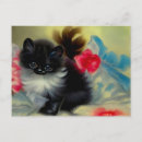 Buscar gatitos negros postales Pintura de gato
