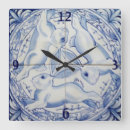 Buscar conejo blanco relojes de pared Azul