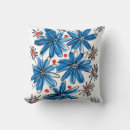 Buscar flores azules y blancas cojines Caprichoso