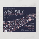 Buscar blanco invitaciones de navidad Copos de nieve