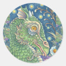 Buscar dragón medieval pegatinas Verde