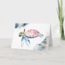 Buscar tortuga divertida tarjetas Acuarela