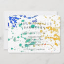 Buscar pinte la salpicadura invitaciones Acuarela