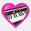 Buscar pianos pegatinas Corazón