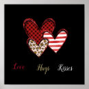 Buscar abrazos y besos posters Rojo