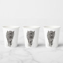 Buscar lobo papel vasos Salvaje