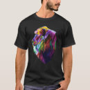 Buscar león geométrico camisetas Colorido