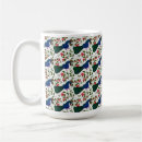 Buscar pájaros tazas Patrón floral