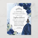 Buscar quinceanera azul marino invitaciones Floral