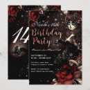 Buscar rojo y negro invitaciones de cumpleaños Gótico