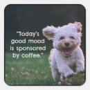 Buscar humor cuadradas pegatinas Café