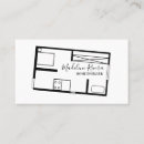 Buscar nueva casa tarjetas de visita Diseñador de interiores