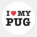Buscar corazón i mi pegatinas Perro