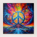 Buscar signos de la paz puzzles Hippie