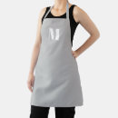 Buscar blanco y gris delantales General y unisex
