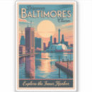 Buscar skyline pegatinas Viaje retro vintage