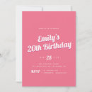 Buscar brillante invitaciones de cumpleaños Rosa fuerte