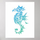 Buscar animales tribales posters Turquesa