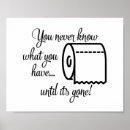 Buscar papel higiénico posters Signo de baño divertido