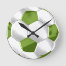 Buscar balones fútbol de relojes de pared Verde