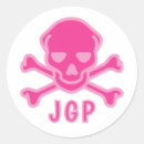 Buscar huesos cruzados pegatinas Rosa