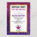 Buscar o cuarenta y fabuloso invitaciones 40 cumpleaños Morado