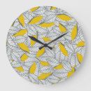 Buscar amarillo y gris relojes de pared Abstracto