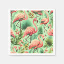Buscar flamencos rosados servilletas Retro