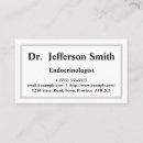 Buscar endocrinólogo tarjetas de visita Simple