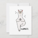 Buscar yoga divertida tarjetas Alpaca