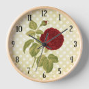Buscar rosas vintage relojes de pared Rosa rojo