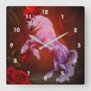 Buscar unicornio rosa relojes de pared Animal