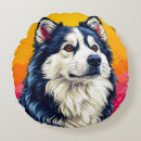 Buscar perro del husky siberiano cojines Retrato