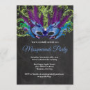 Buscar máscara azul del carnaval invitaciones Mascarada