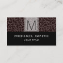 Buscar leopardo tarjetas de visita Monograma