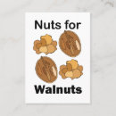 Buscar nueces tarjetas de visita Comida