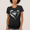 Buscar corazones de plata camisetas Para ella