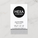 Buscar hexagonal tarjetas de visita Blanco y negro