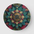 Buscar mandala azul relojes de pared Patrón